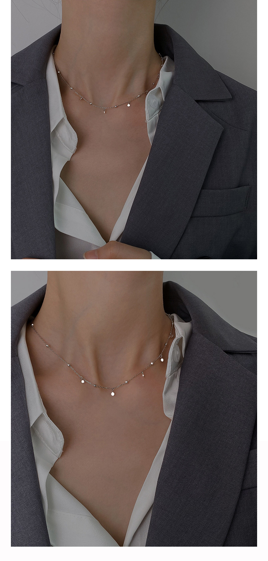 패션 바이 카카오 | 여성 30대 심플 체인 패션 코인 목걸이